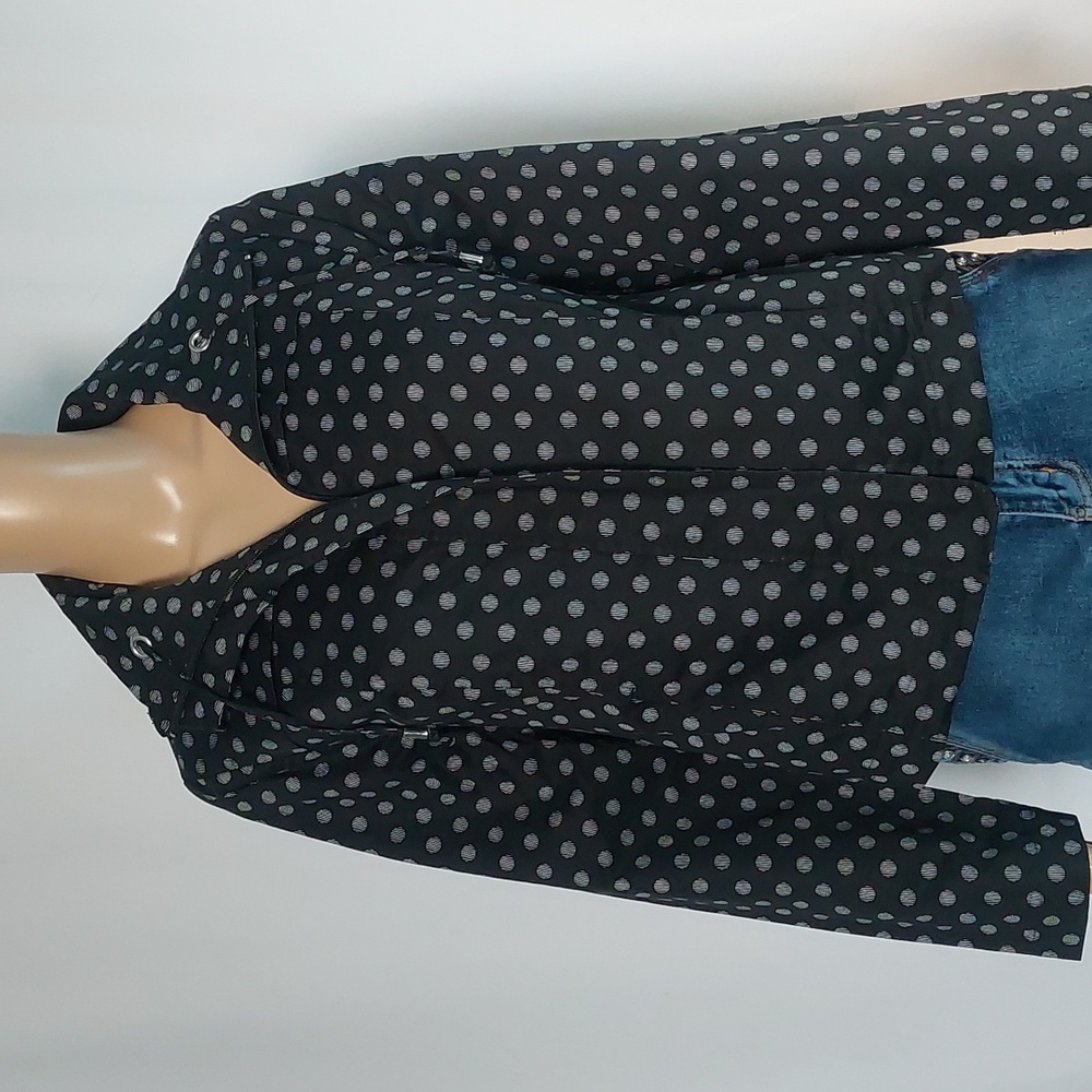 Studio works petite ‎ Black & white polka Dot Jacket size PM